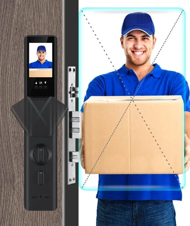 Videocitofono in tempo reale Serratura intelligente con riconoscimento facciale WIFI con fotocamera Smart Lock digitale senza chiave