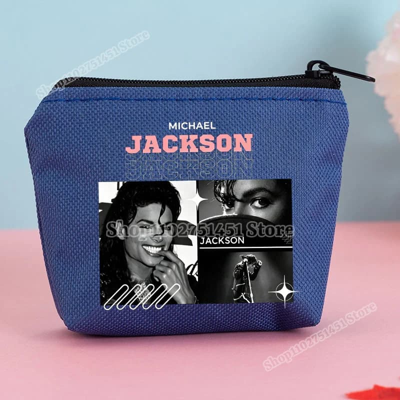 The King of Pop Michael Jackson Coin Purse Cartoon MJ Wallets Mini Pouch Kawaii Car Key Fashion Storage Bags Fans Birthday Gift
