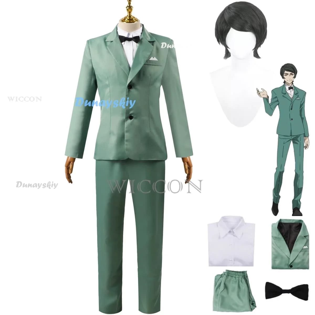 CosplayAnime Season 4 Hunt Mushitarou Oguri Costume Cosplay Wig Green Uniform Set Complete Man Adult Carnival Dress