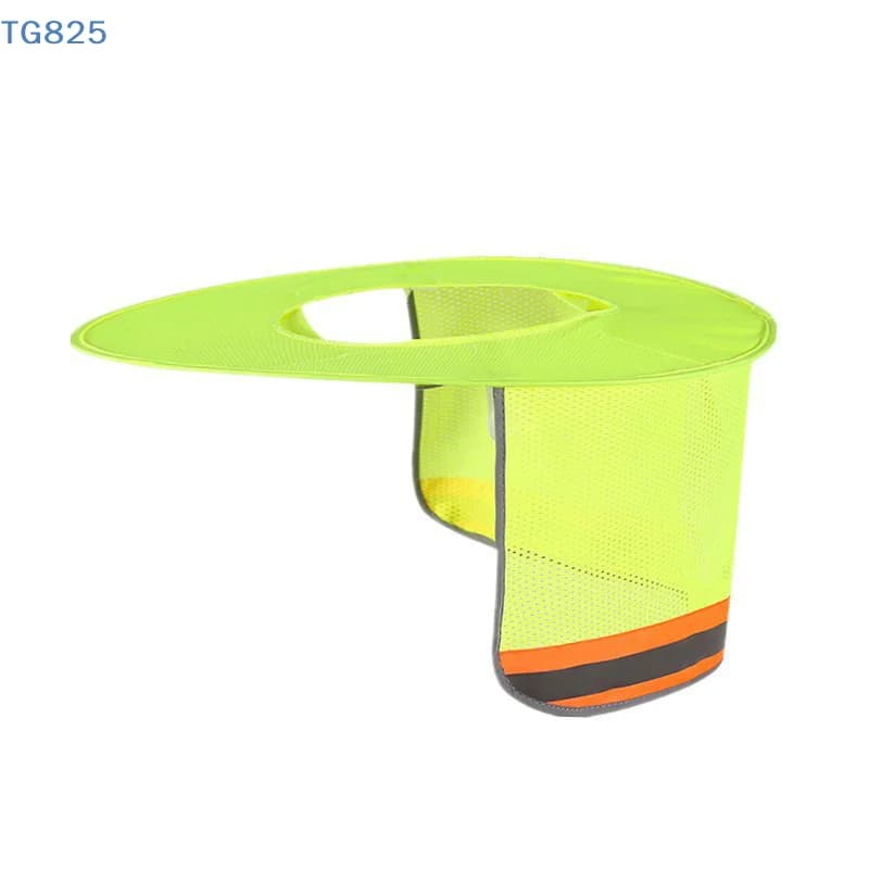 【AN】【AN】Summer Sun Shade Safety Helmet Neck Shield Helmets Reflective Stripe Safety Cap Hat For Construction Worker