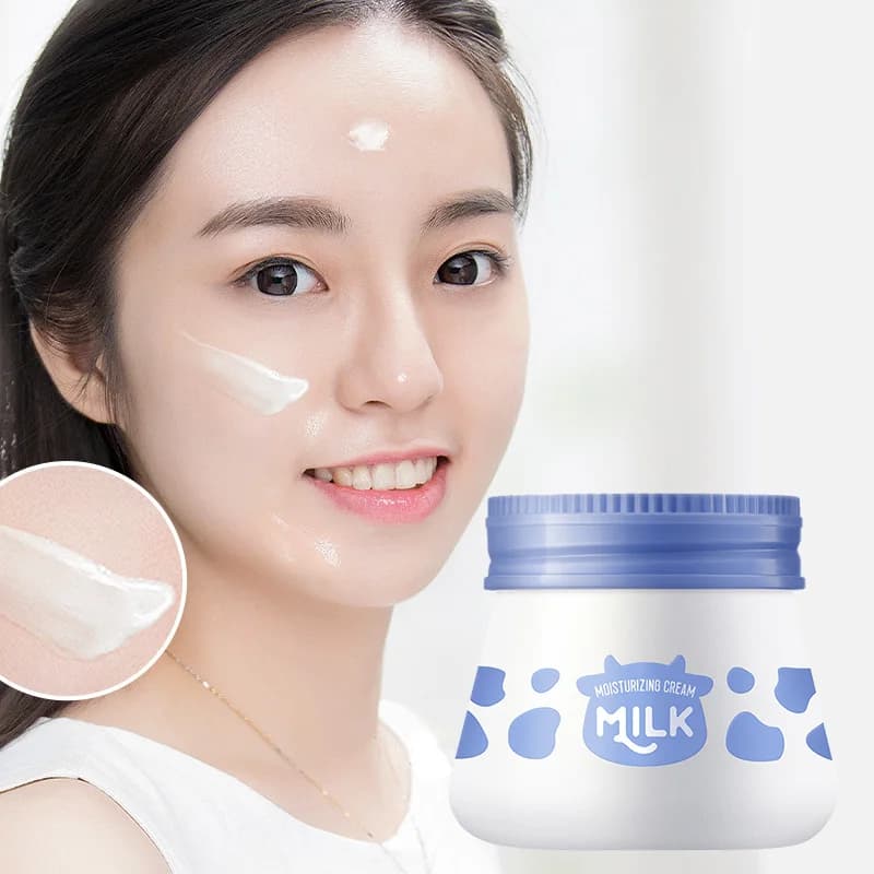 55g Milk Hyaluronic Acid Moisturizing Cream Smooth Nourish Face Creams Improving Dryness & Roughness Facial Skin Care Products