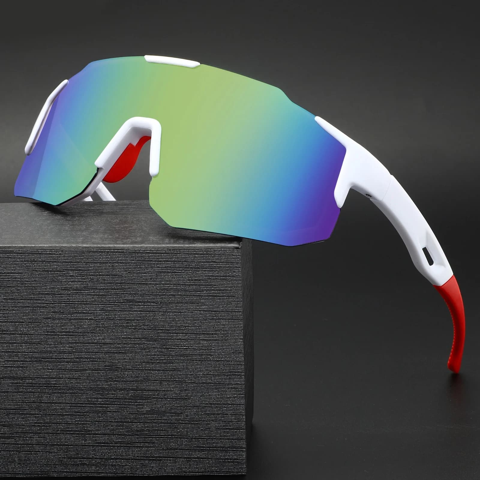 Occhiali da sole da ciclismo senza montatura UV400 Occhiali da sole sportivi da corsa Occhiali da bicicletta MTB Uomo Donna Occhiali da bici da strada maschio femmina