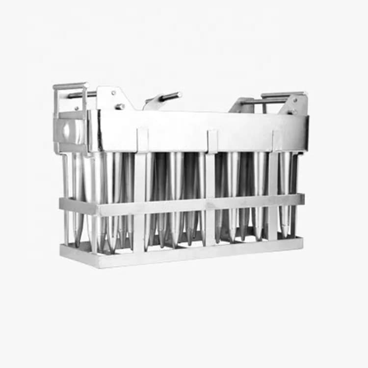 Stampo industriale per gelato in acciaio inox, stampo per ghiaccioli, stampo per bastoncini di gelato