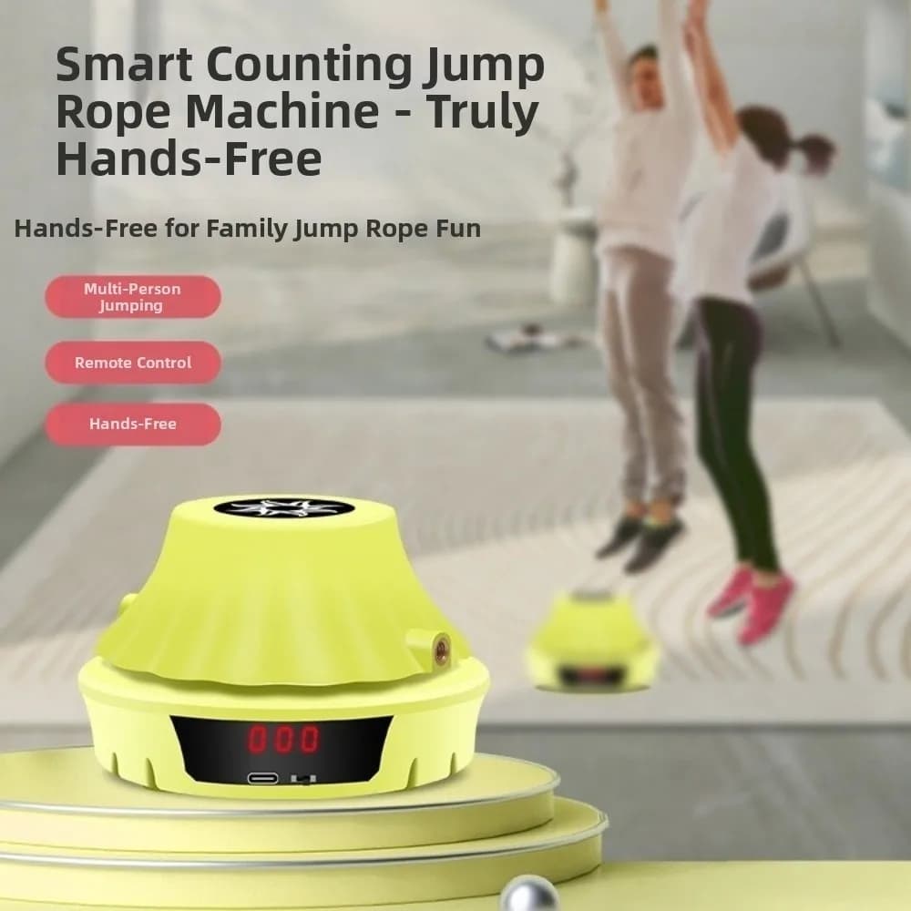 Remote Control Smart Skipping Machine LED Display Automatic Counting Electric Jump Rope Adjustable Speed Dense Structure