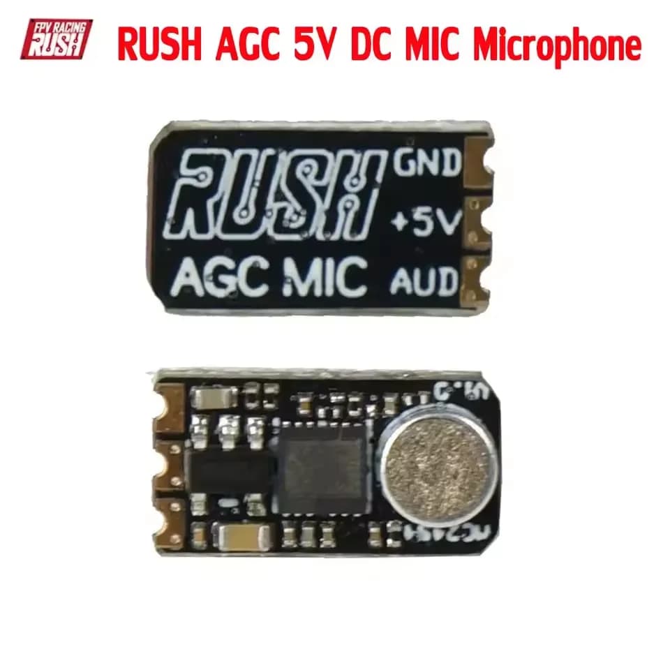 Microfono RUSHFPV RUSH AGC 5V DC per Trasmettitore FPV RC Drone RUSH TANK Mini, Ricambio per Quadricottero e Multirotore