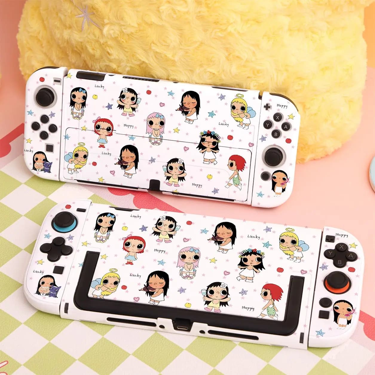Cute Split Protective Case for Switch 2 OLED Hard Shell with Soft Joy-con Controller Shell NS2 Lite Console Accessories Cover