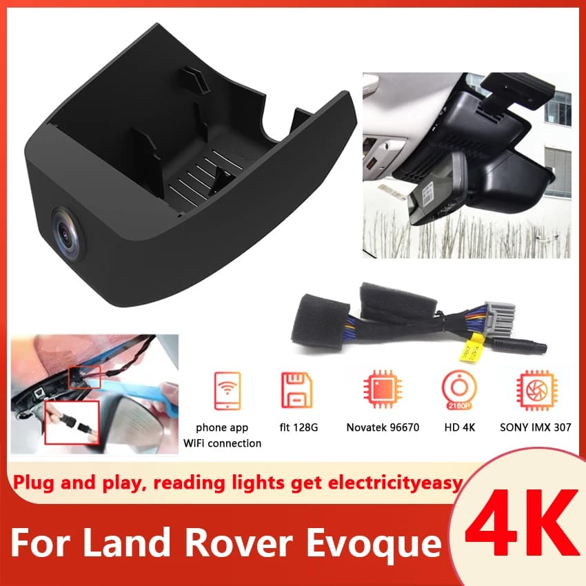 Car DVR Wifi Camera UHD 2160P Hidden Dash Cam Video Recorder Original For Land Rover Evoque 2018 2019 2020 2021 Car Accessories