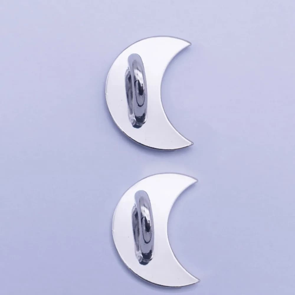 Anello Porta Telefono Adesivo con Ciondolo Luna e Stelle Cielo Stellato, Supporto Anello per Telefono da 2,5 cm, Gancio e Fibbia per Custodia Telefono in Argento e Oro