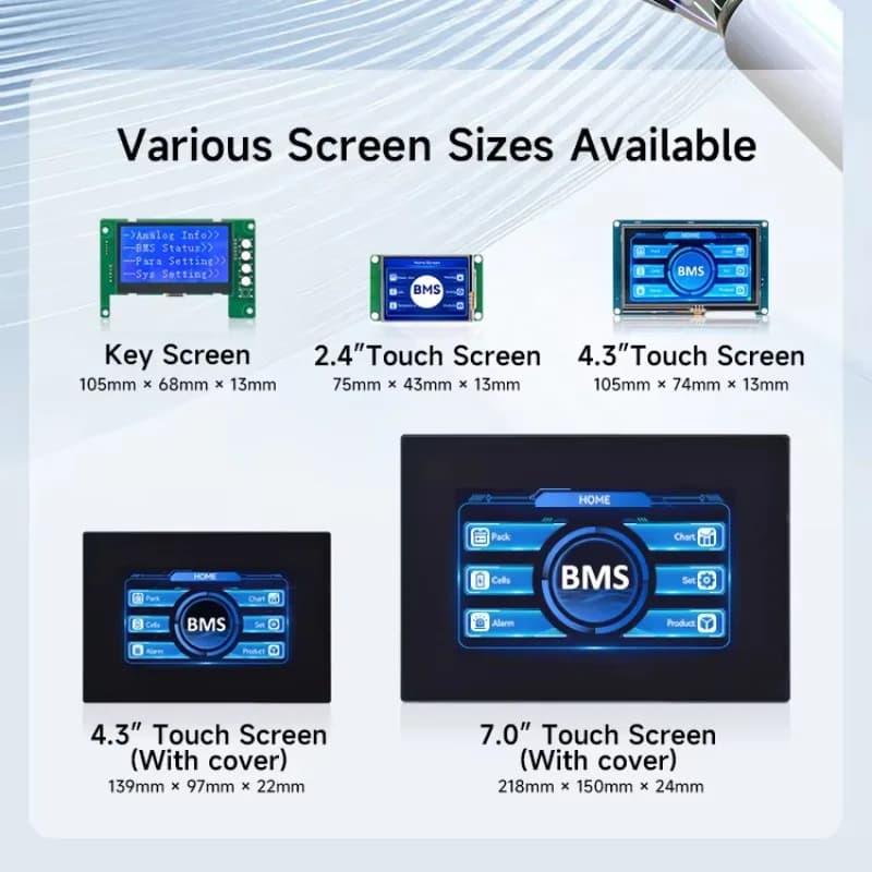 TDT smart BMS WiFi module 2.8-inch 4.3-inch 7-inch screen protector accessories
