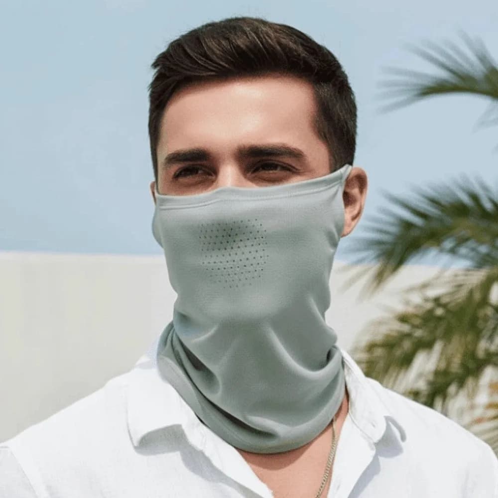 Maschera Protettiva Solare Elastica e Traspirante per Lavoro all'Aperto, Sciarpa Sottile Parasole per il Collo, Protezione Solare Leggera per il Viso con Gancio, per l'Estate