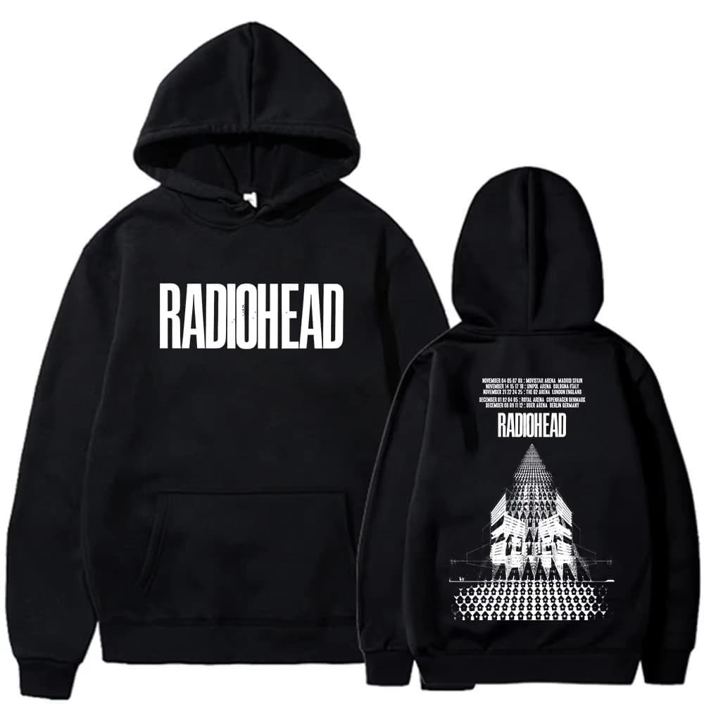 Rock Band Radiohead Ritorno alla strada Appassionati di tour europee Felpe con cappuccio regalo Abbigliamento donna da uomo Felpe con cappuccio oversize alla moda