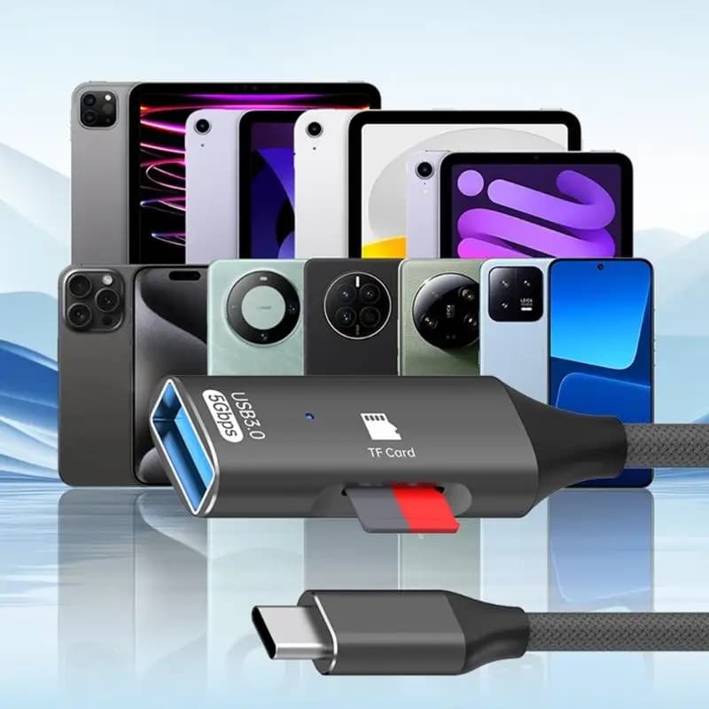 Hub USB C livello professionale 652F Adattatori OTG che supportano USB 3 0 e espansione scheda memoria in alluminio per