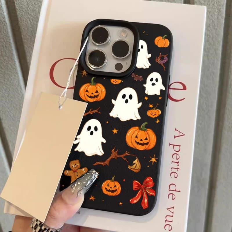 Cute Halloween Pumpkin Ghost Phone Case For Samsung Galaxy S25 FE S26 S24 S23 S22 S21 Ultra Plus A57 A37 A55 A56 A54 A34 Cover
