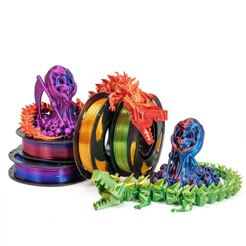 1KG Silk Texture Dual Color PLA Filament 3D Printing Material Compatible with FDM 3D Printers