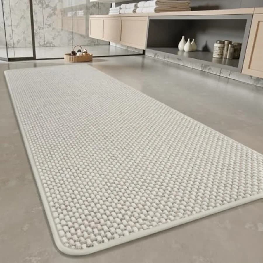Tappetino da Bagno Super Assorbente in Ciniglia - Tappeti per Bagno con Base in Gomma Antiscivolo e Facili da Pulire