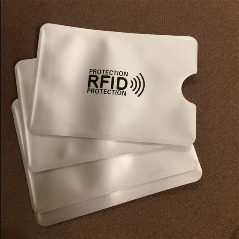 20 Pezzi Porta Carte Anti-RFID con Blocco NFC, Custodia Protettiva in Metallo per Carte di Credito e Bancomat, in Alluminio