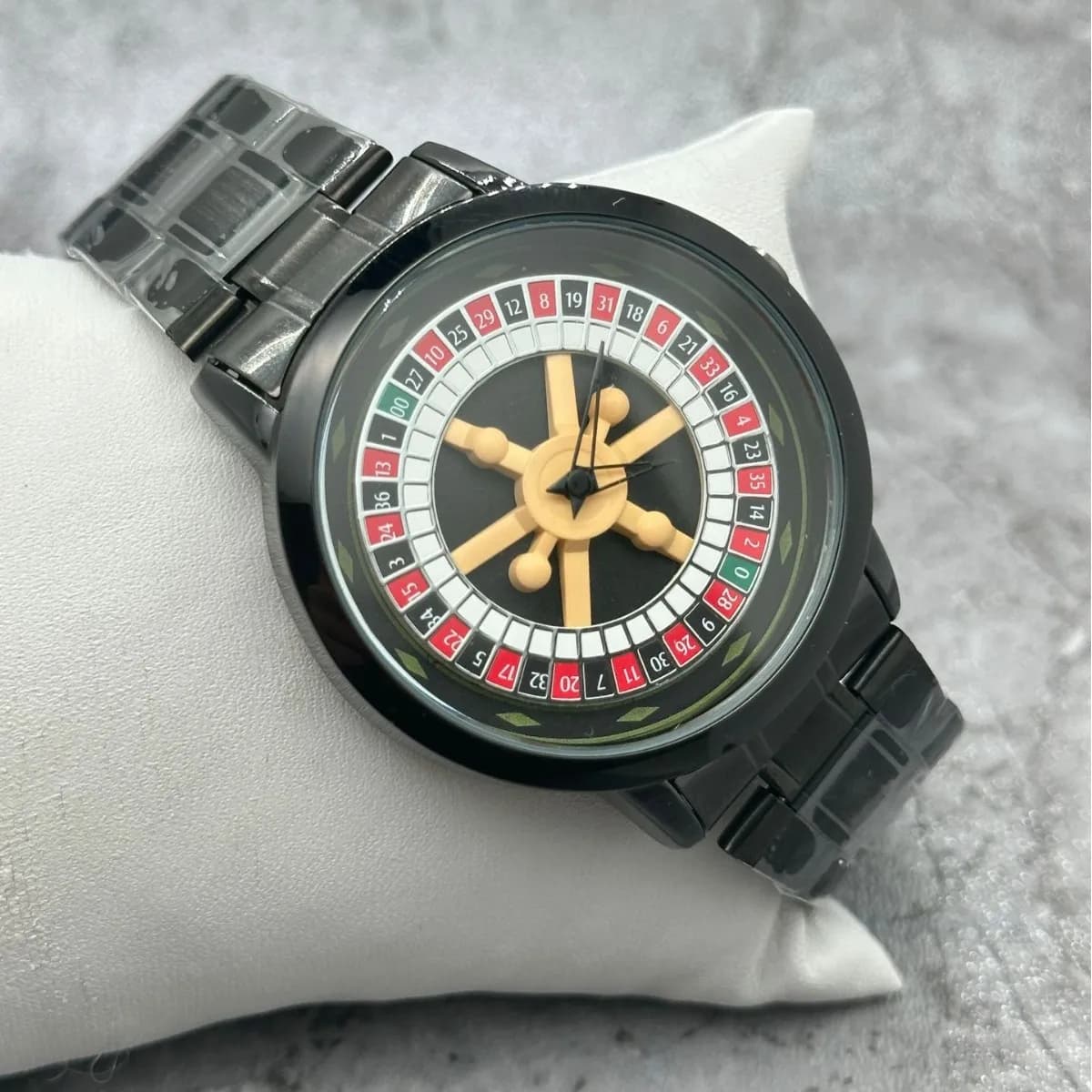 Orologio da uomo al quarzo con quadrante rotante a tema Las Vegas Roulette, alla moda, impermeabile, luminoso, per affari, orologio da uomo, orologi AAA