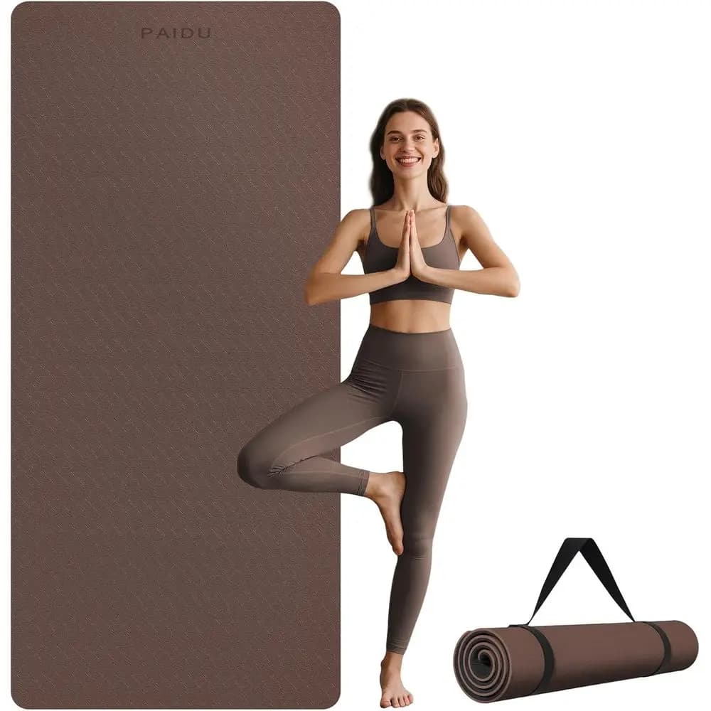 Tappetino Yoga Ultra-Largo 76x33 Spesso per Fitness Domestico, Yoga e Pilates Antiscivolo