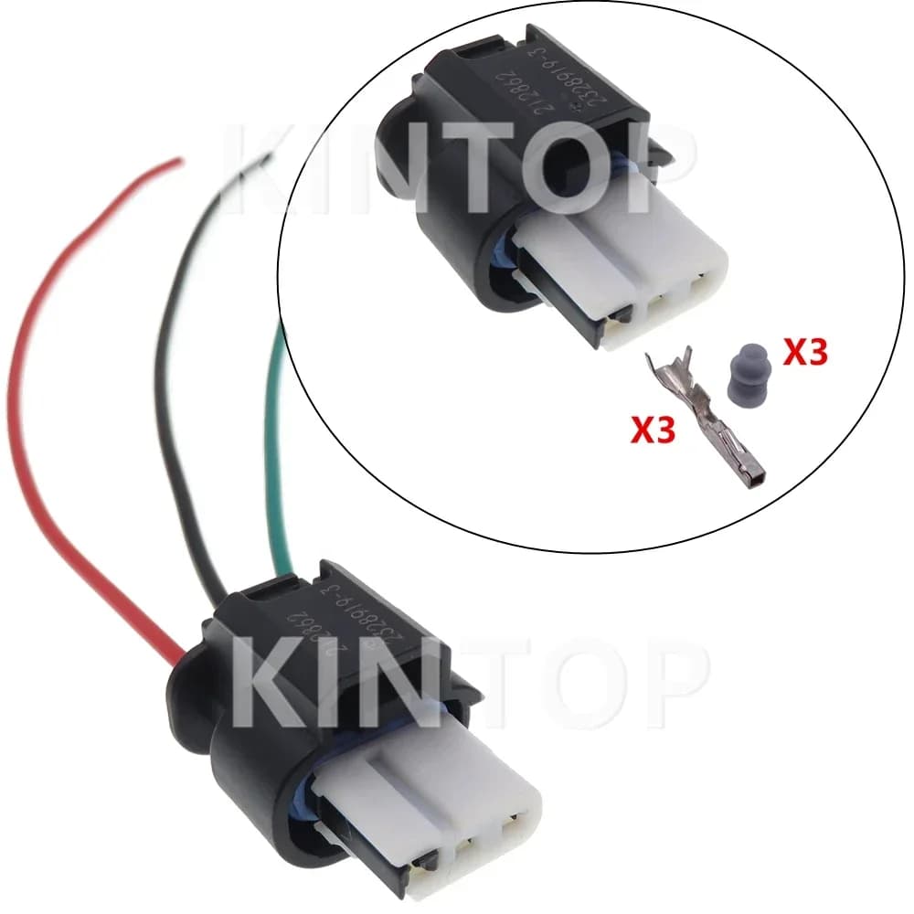 Set di 1 Connettore Auto a 3 Pin 2328919-3, Presa Impermeabile per Cavi Automobilistici con Alloggiamento in Plastica