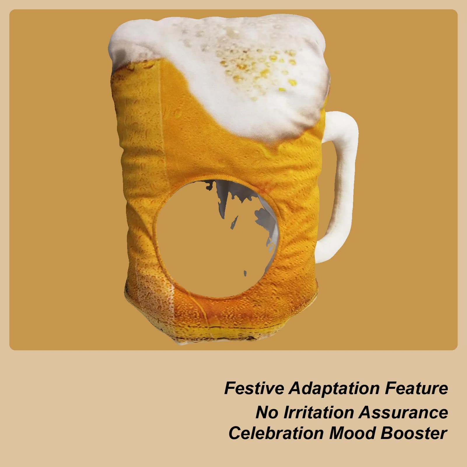 Copricapo per costume da tazza di birra Morbido peluche Oktoberfest Cappello da tazza da birra Comodo e leggero Puntelli fotografici per eventi a tema Halloween