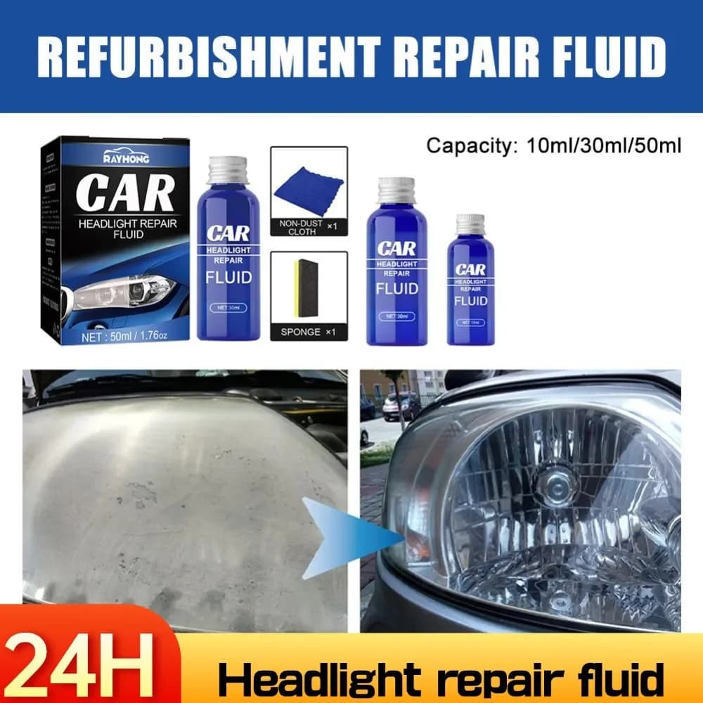 Agente Lucidante per Fari Auto, Rimuovi Graffi, Ripara e Rinnova i Fari, Liquido Lucidante, Kit di Restauro Fari, Accessori Auto
