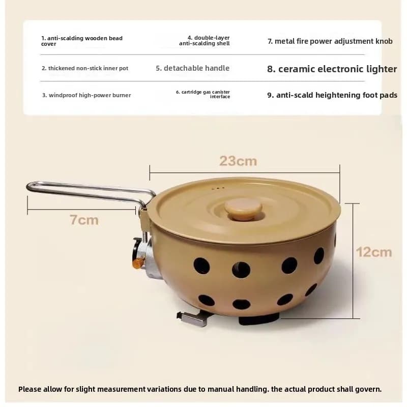 Portable Butane Stove Camping Cooker Outdoor Gas Burner for Picnic Fishing Trip Boating Camp