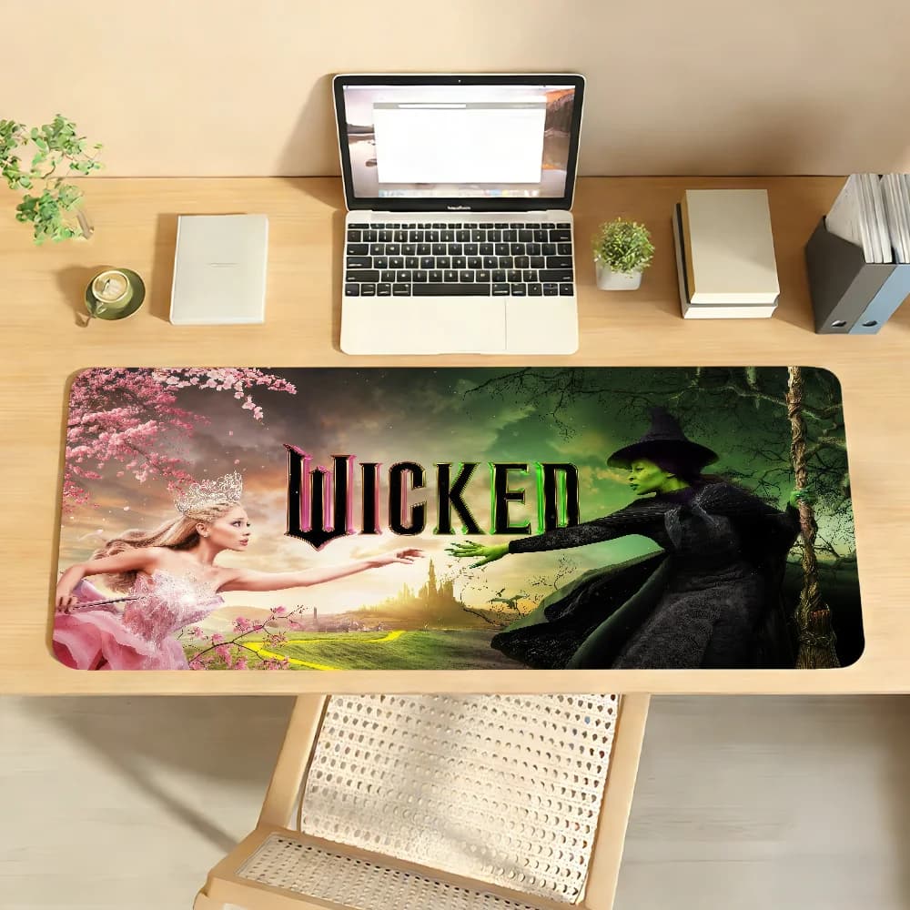 Tappetino per mouse Movie Wicked For Good 2025, tappetino da scrivania antiscivolo, accessori per PC e laptop, tastiera da ufficio, decorazione per giocatori