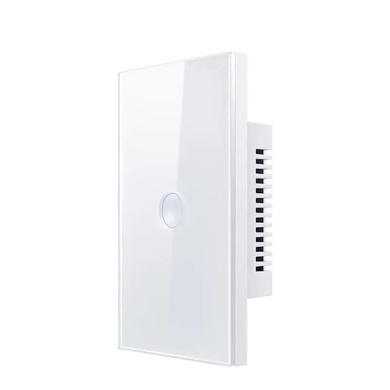 Interruttore Smart Touch Bianco Tuya Wifi Essenziale per l'Inverno, 110-240V, Stile Concavo 2.5D, Ripetitore di Segnale Zigbee3.0, Compatibile con Alexa e Google