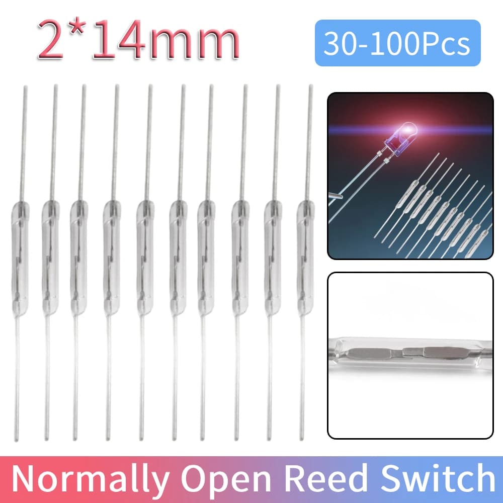 30-100 Pezzi/Set Interruttore Magnetico Anti-vibrazione Normalmente Aperto, Interruttore a Induzione Magnetica Elettronico NO per Arduino