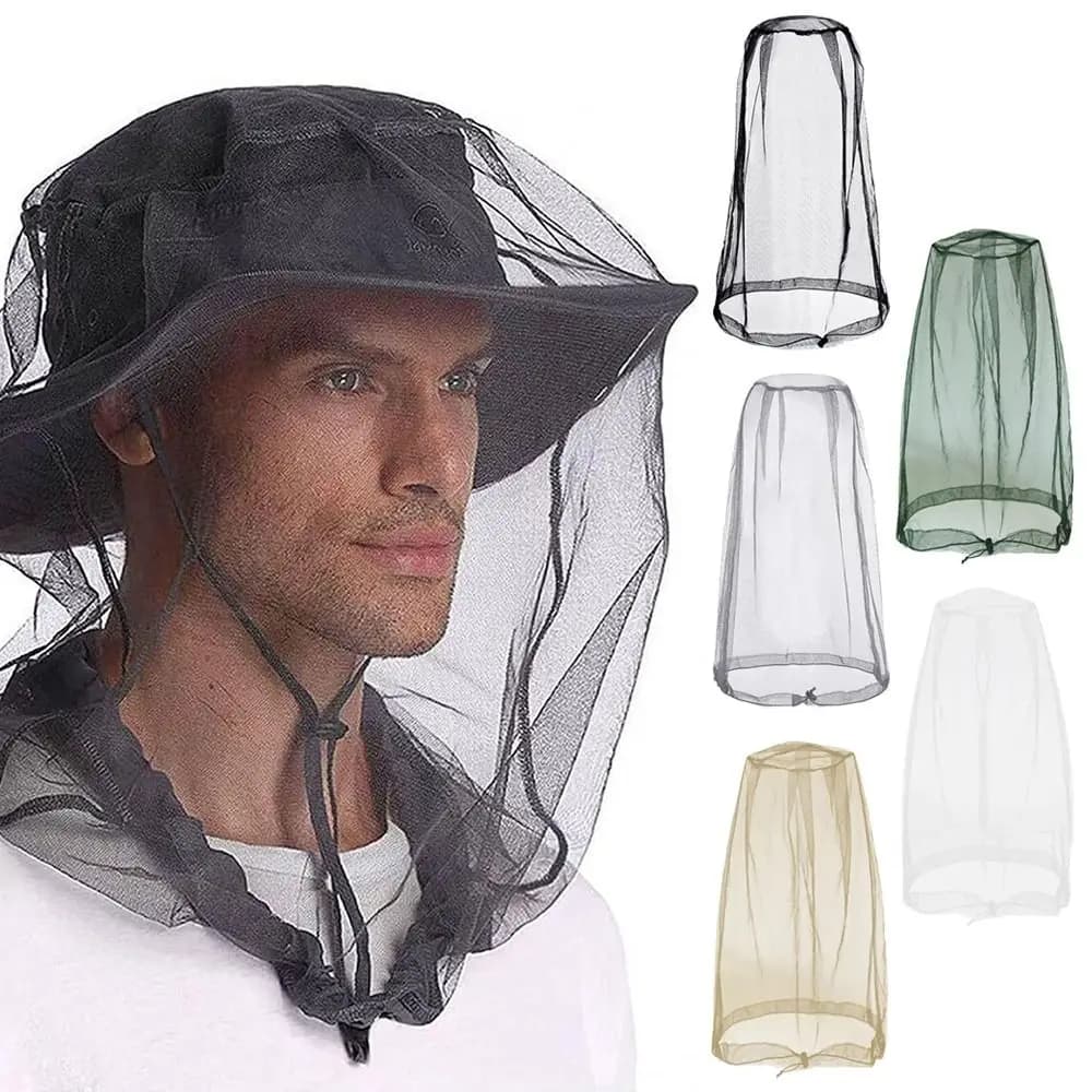 Cappello da giardinaggio Cappello a prova di insetti Reti a rete per testa di zanzara per esterni per escursionismo Campeggio Pesca Reti a rete per testa di zanzara