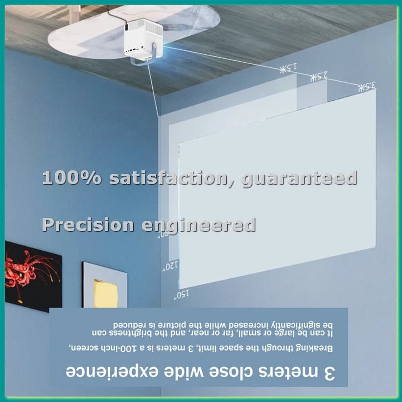 Mini Proiettore WIFI 4K HD per Home Theater, Lettore Multimediale con Autofocus, Proiettore Portatile Smart per Esterni, Spina EU-TCES