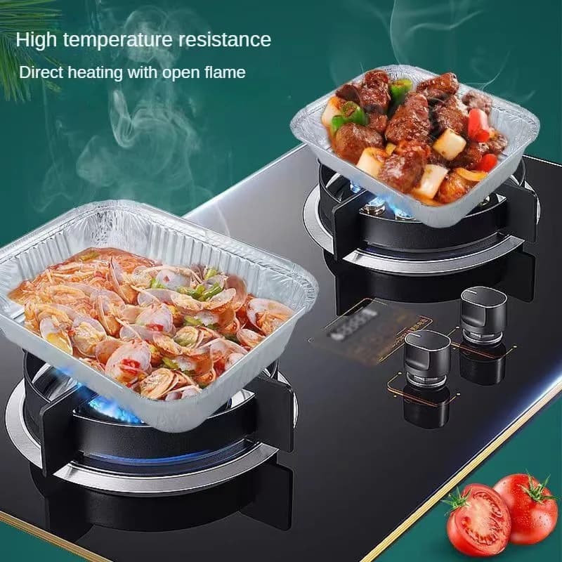 Aluminum Foil Container for Packaging, Rectangular Tinfoil Tray, BBQ Special, Take Away, 20PCs, 450/700/900ml