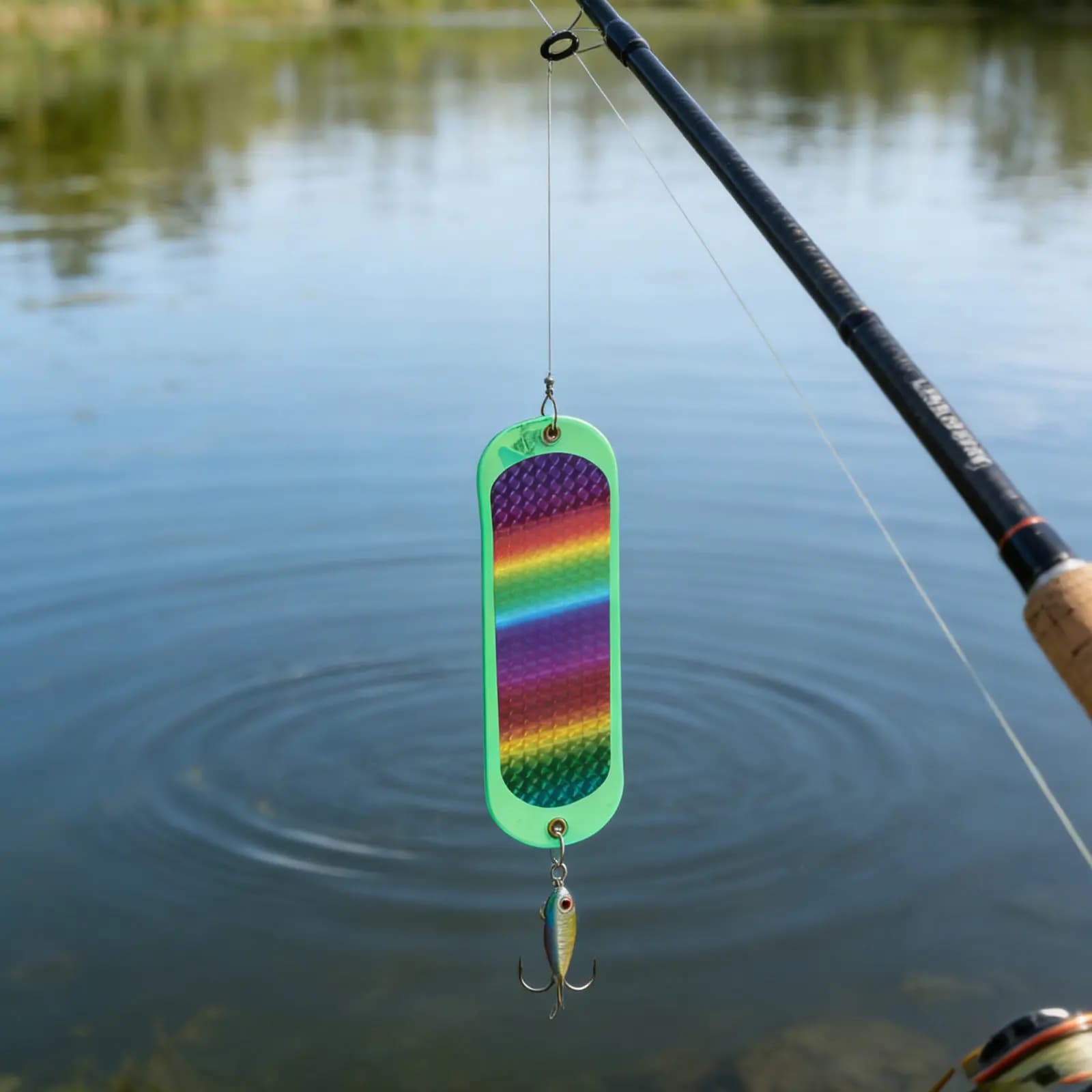 Flasher per Pesca a Traina, Esca Luminosa per Salmone e Trota, Attrattore Vibrante, Facile da Usare per la Pesca in Lago, Fiume o Oceano