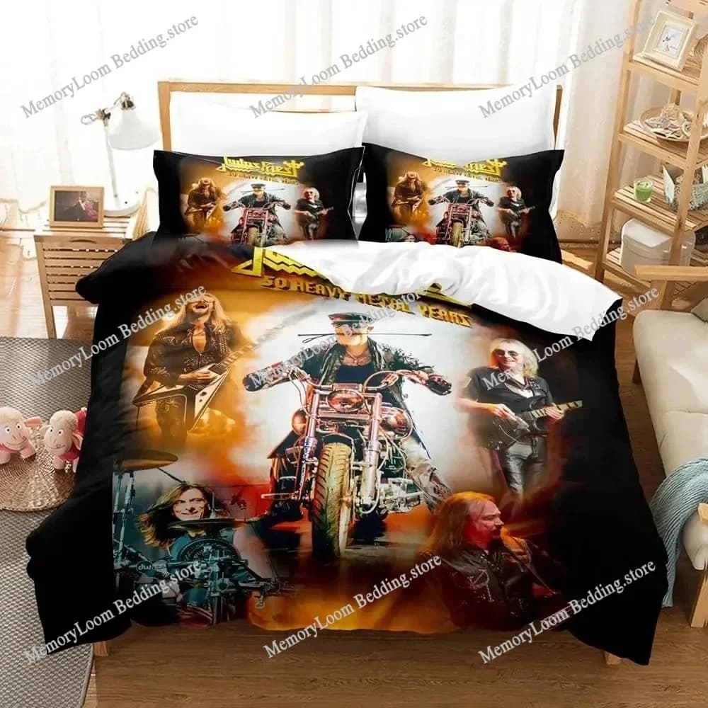 Judas Priest Bedding Set Duvet Cover 3d Bedding Fashion Design Decoration King Duvet Cover Set Double Bed Set Bedding Sets
