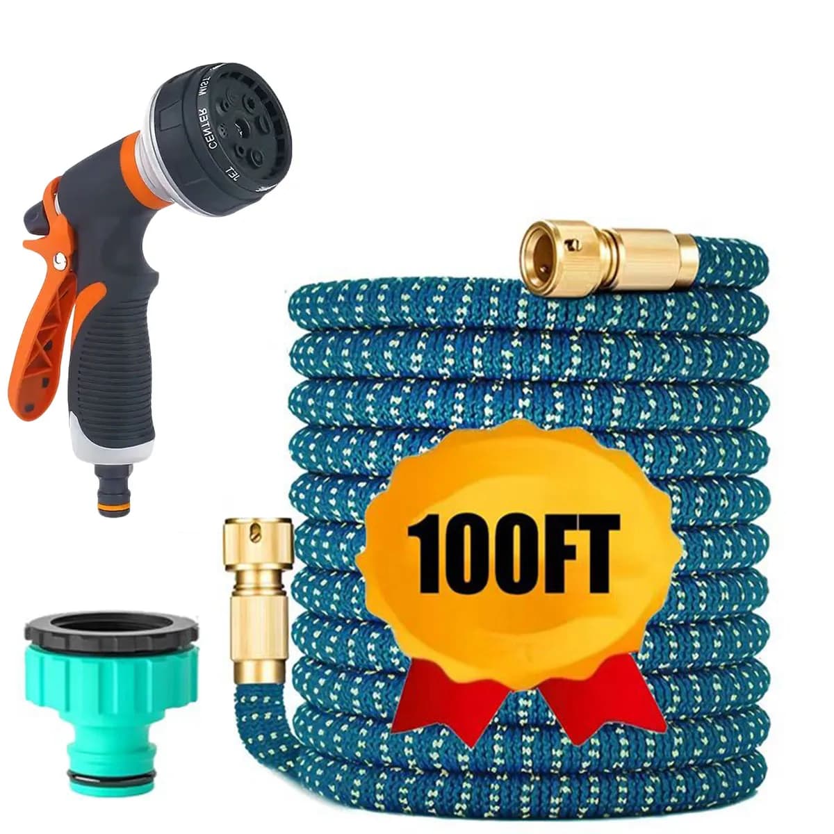 Tubo da Giardino Espandibile, Tubo Flessibile per Irrigazione con Pistola a Spruzzo, Accessori per Lavaggio Auto, Tubo per Acqua da Giardino, Forniture per Irrigazione 25-100FT