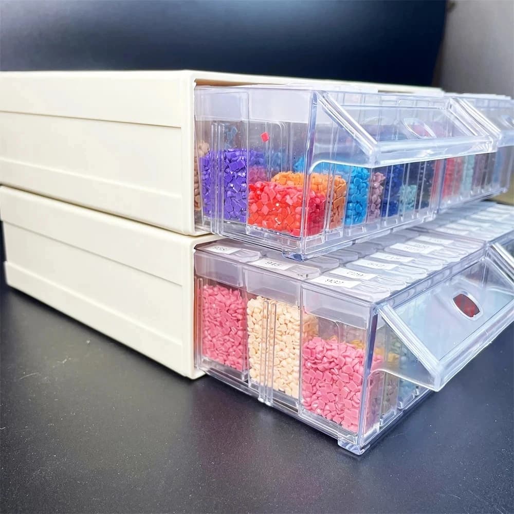 Accessories for diamond painting tools plastic drawer storage box beads container storage box work storage box 5d embroidery set
