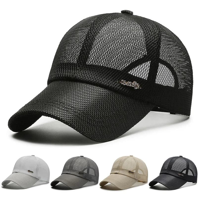 Canada Estate per uomo Lettera Berretto da baseball in rete Sport Visiera parasole Cappello snapback traspirante Maschio Outdoor Elegante Semplice Solido Kpop