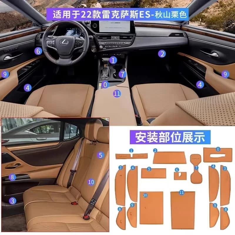 Zerbino Tazza Zerbino car rack for Lexus NX260 NX350h ES200 RX300 Central Console Immagazzinaggio Car boxes Gate Slot Pads