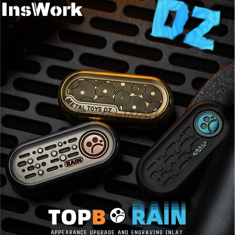 Giocattoli in metallo Dz 2024 TOPB RAIN quattro materiali Peek paragrafo Plate Hand Fidget Cool Things Anti Stress Toy EDC Metal Figet Spinner