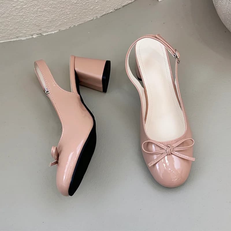 Sandali con tacco alto e fiocco, eleganti da donna, con plateau, slingback, alla moda, nuove scarpe da festa, di lusso, ciabatte, scarpe da donna