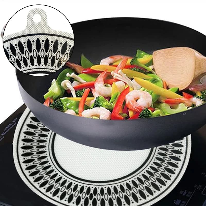 B*1PCS Induction Cooktop Mat Cooktop Scratch Protector For Induction Stove Multifunctional Silicone Mats For Air Fryer Liners