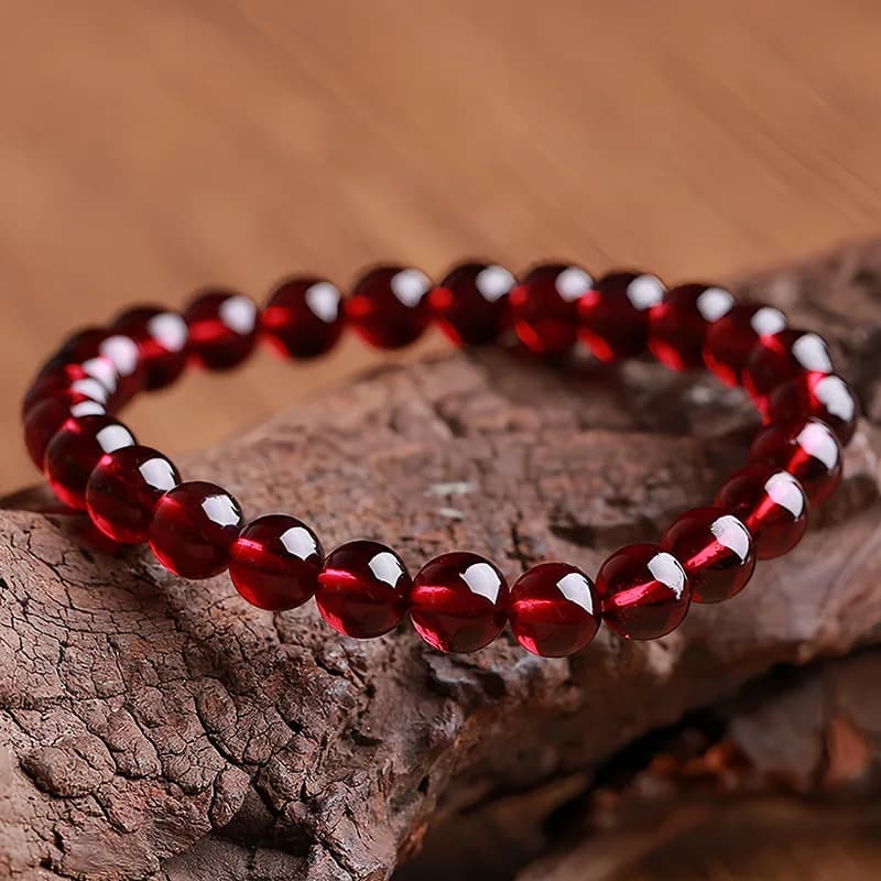 Plain garnet bracelet high quality pure body wine red imitation garnet beauty woman stone donghai ketang crystal