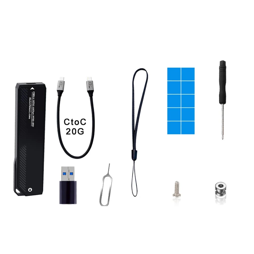 Custodia HDD da M.2 a tipo C a stato solido esterno per chiave NVMe M 2230 2242 2260 2280 piastra adattatore SSD USB3.2 GEN2 20Gbps