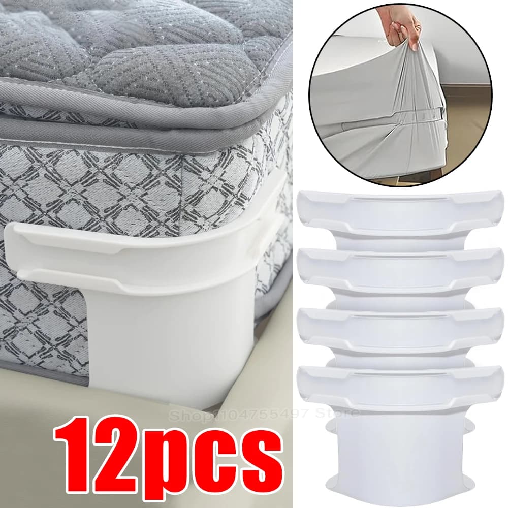 Universal Clips for Corner Bed Tensioner Safe Support for Invisible Bed Covers with Durable Mattress Straps Bedlinen Slot Locks