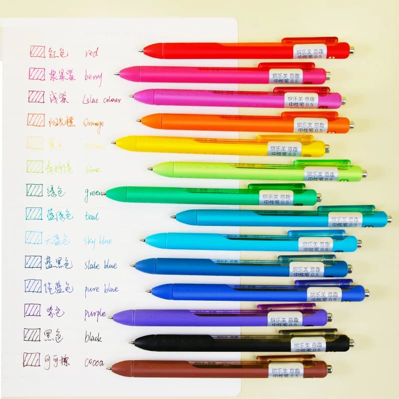 US Paper Mate P1 penna Gel retrattile penna stilografica Color arcobaleno 0.5mm cancelleria Color caramella ad asciugatura rapida per materiale scolastico