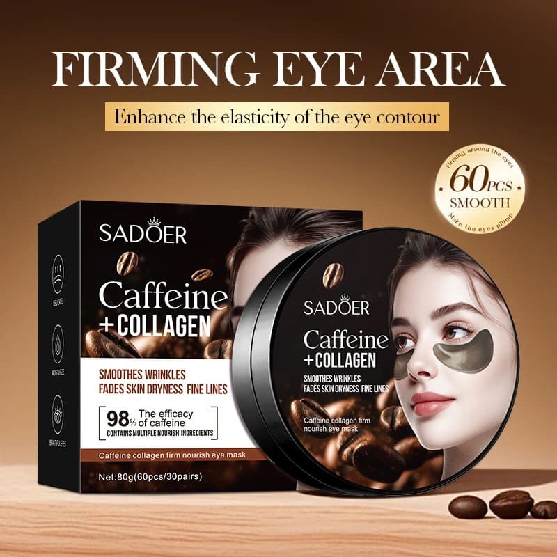 Maschera per gli occhi idratante Maschera per gli occhi al collagene di cristallo di caffeina Anti occhiaie Invecchiamento Anti rughe Patch compatti per gli occhi Cura della pelle
