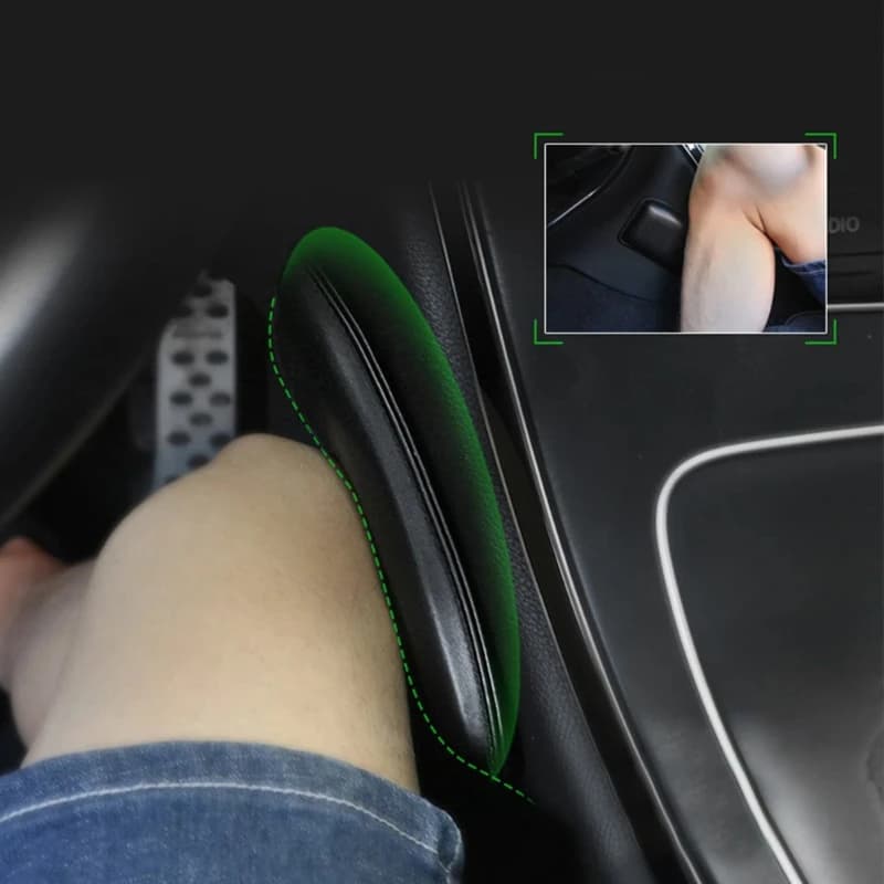 Cuscino in Pelle per Interni Auto, Comodo Supporto Elastico in Memory Foam per Cosce, Accessorio Universale 18X8.2cm
