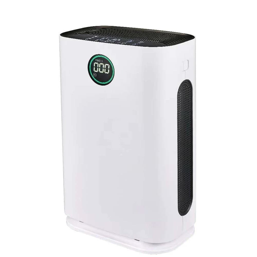 Purificatore d'aria UV Hepa con app mobile iOS o Android con supporto umidificatore 100 mq
