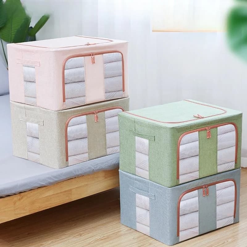Fabric Storage Box for Clothes, Stackable Organizer for Home, Clothes Container & Trap, Bedroom Storage Box