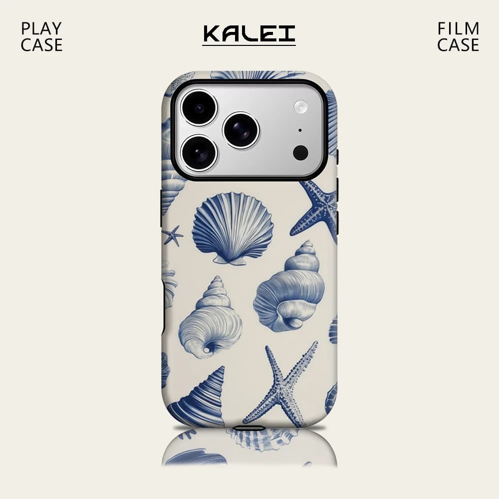 Crema Navy Shell IPhone17 Must per la custodia magnetica del telefono per IPhone 17 16 15 14 13 Pro Max Plus Custodia resistente singola a doppio strato